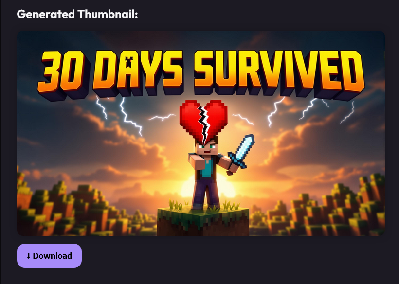 Screenshot of a generated thumbnail